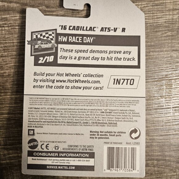 Hot Wheels '16 Cadillac ATS-V R HW Race Day -- ITEM #2079 - Picture 2 of 2